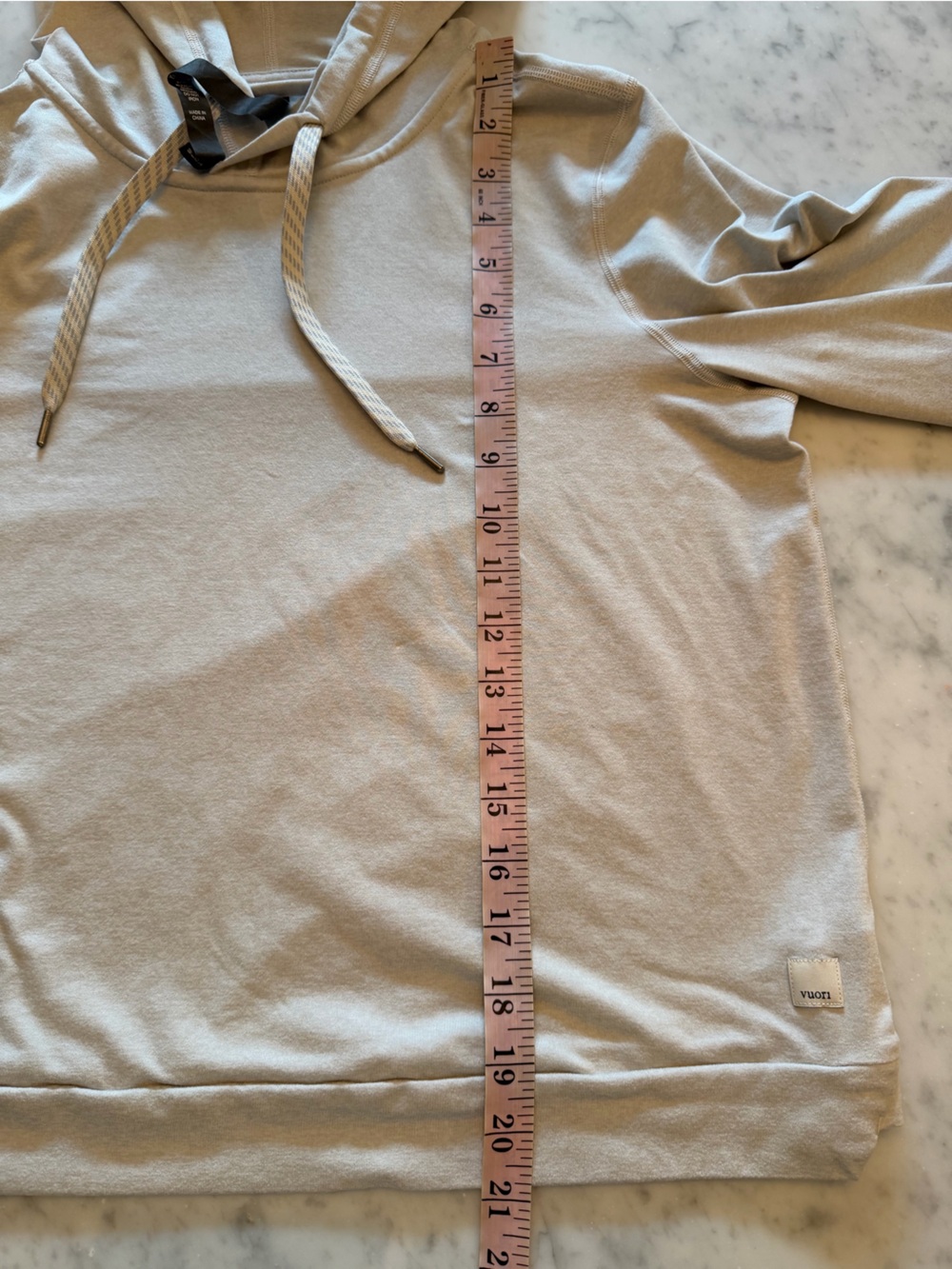Vuori Halo Essential Crop Hoodie L Ecru - Picture 7 of 7